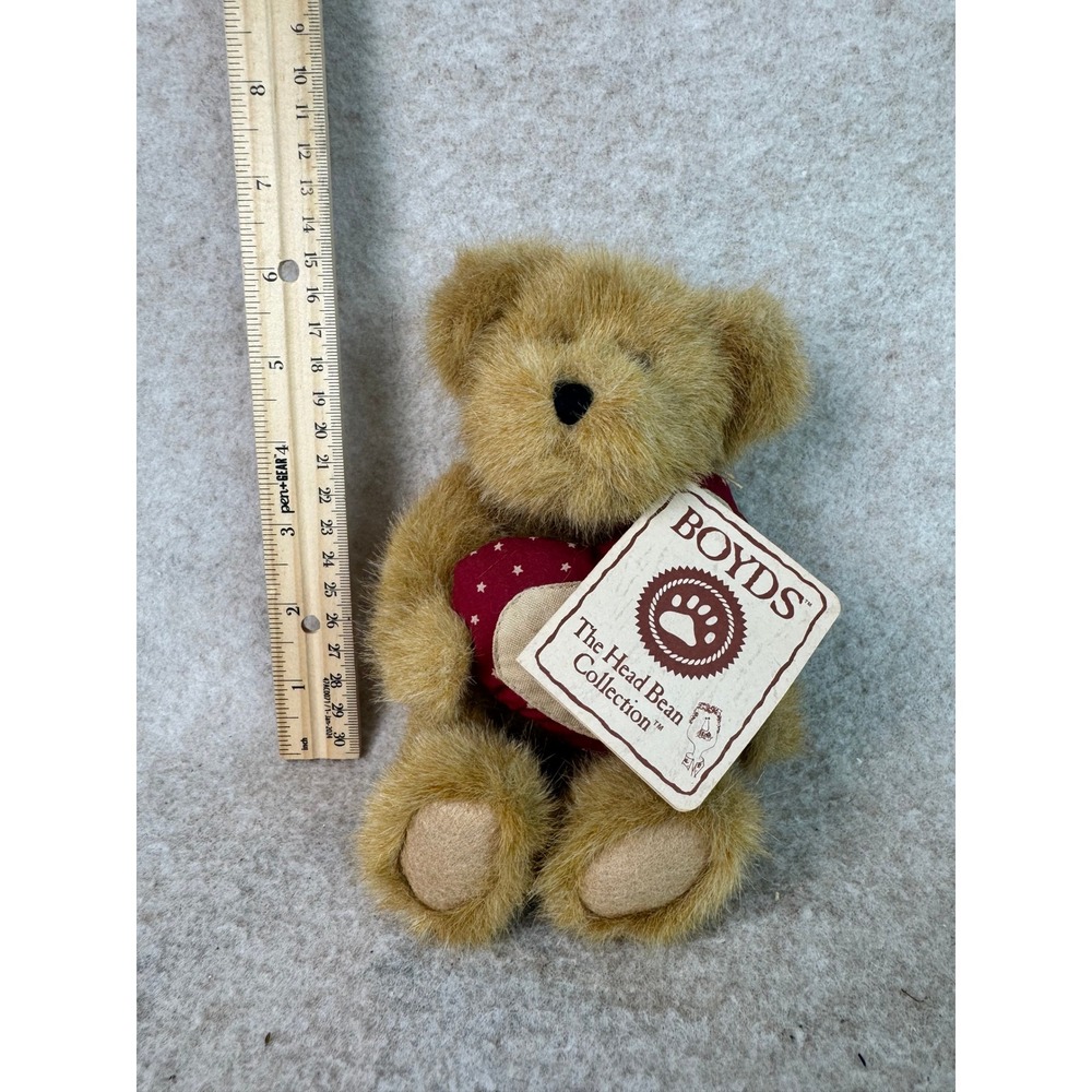 Boyds‎ Bears Head Bean Collection Volunteer Teddy Bear Plush Stuffed Animal